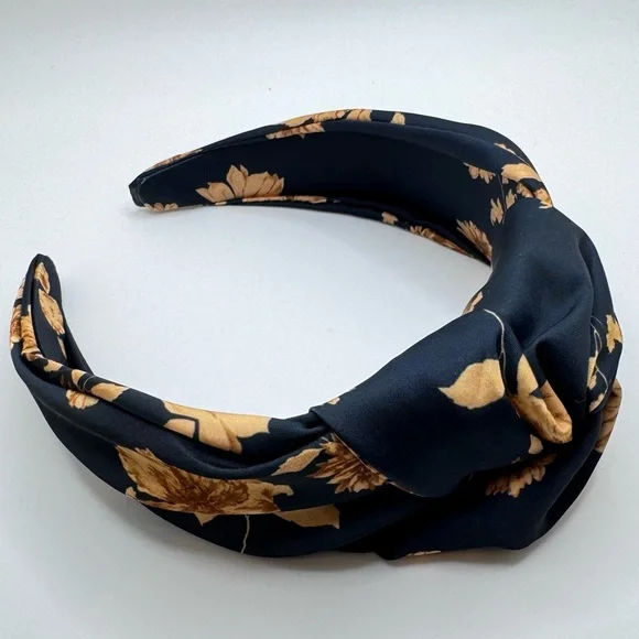 Navy And Gold high quality knotted headband - New - Picture 6 of 6
